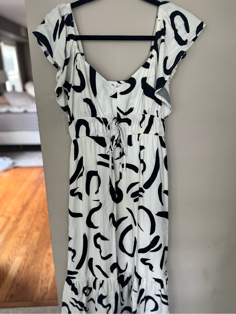 Blu Pepper Abstract Midi Dress